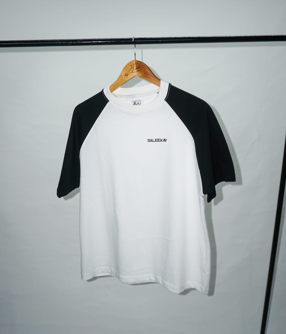 White Black Raglan